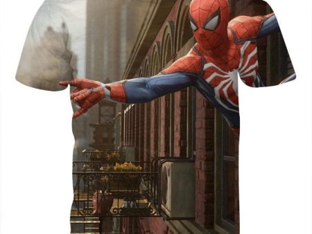 Spiderman 3D Printed Reveresed Spiderman T Shirt Discount