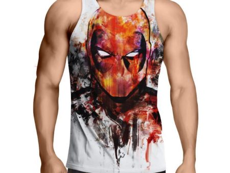 White Art 3D Printed Deadpool Tank Top Fashion