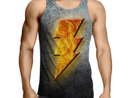 Shazam Grey Bolt 3D Printed Shazam Tank Top For Discount