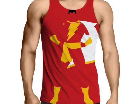 Shazam Red and Yellow 3D Printed Shazam Tank Top Supply