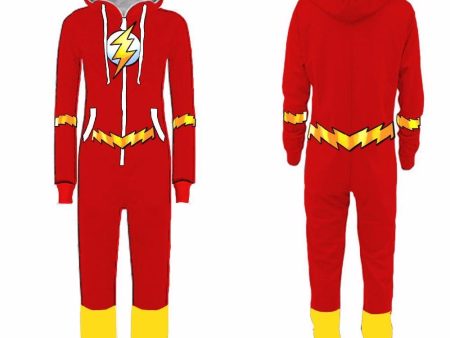 The Flash Lightning Bolt Cosplay Bodysuit Onesies Hot on Sale