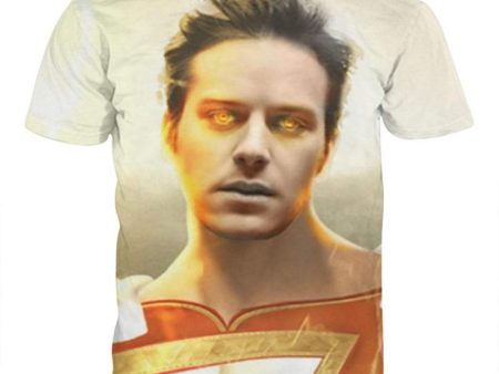 Shazam Face 3D Printed Shazam T Shirt Hot on Sale