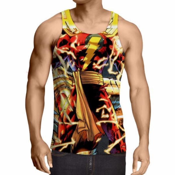 Amazing Shazam 3D Printed Tank Top Hot on Sale